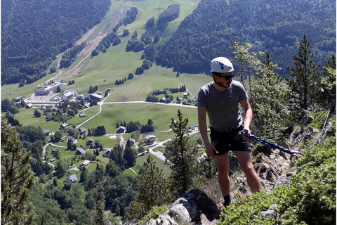 La via ferrata de la cascade, idéale pour les débutants