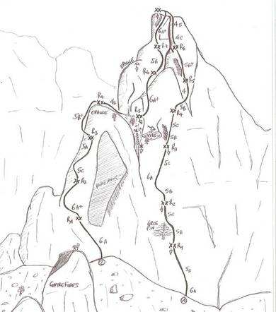 Grande voie d'escalade Bise Matheysine