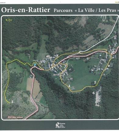 Circuit pédestre :  "La Ville / Les Pras" - Oris-en-Rattier