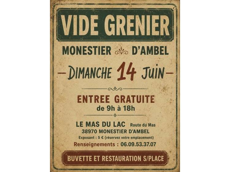 Photo 1 Vide-grenier Monestier d'Ambel